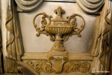 Detail on side of Cadillac Hearse - circa 1916